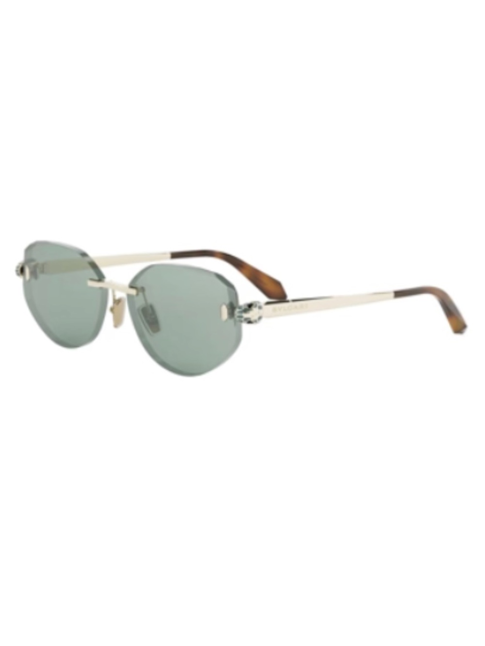 Bvlgari BV40059U 33N 58 Metal Gold Green Sunglasses Bulgari